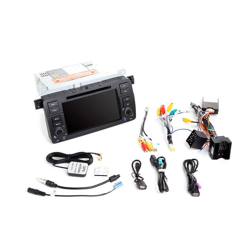 Josmile-Radio multimedia con Navegación GPS para Coche, Reproductor Estéreo con Android 11, 1 Din, DVD, para BMW E46, M3, Rover 75, Coupe, 318/320/325/330/335