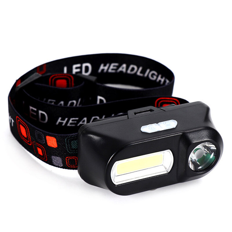 D2 LED Headlamp 18650 mini portatile XPE COB ricaricabile torcia USB impermeabile lampada da campeggio lampada da pesca torcia