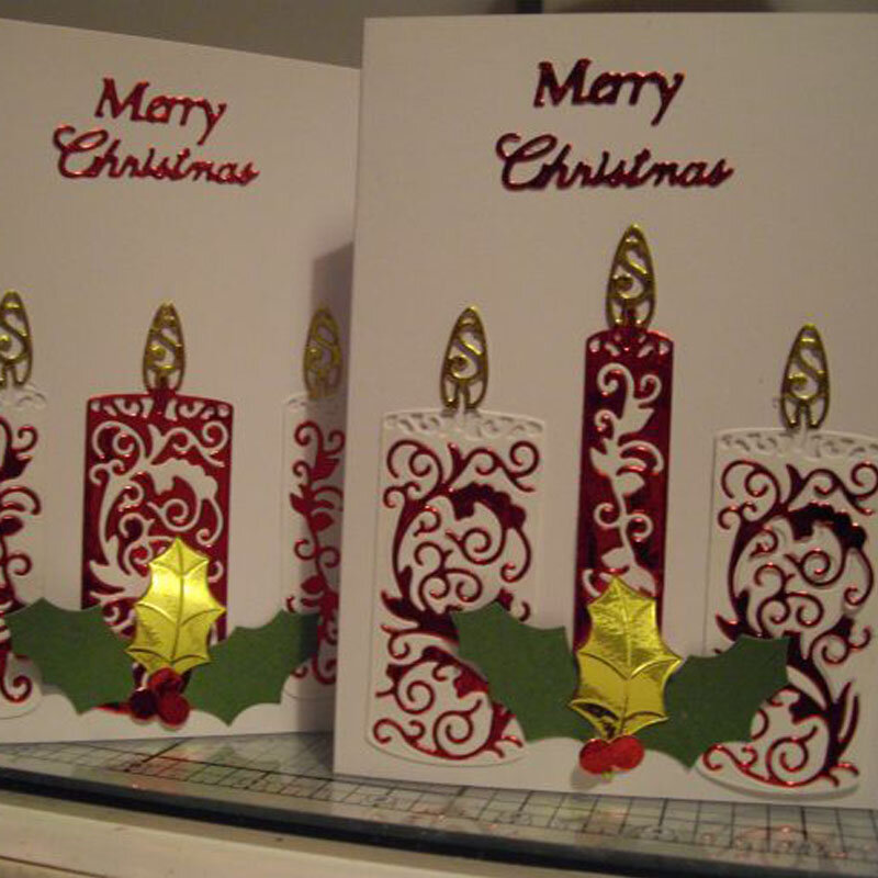 新デザインパターンキャンドル祝うクリスマス装飾金属切削ダイス diy のスクラップブッキングのためアルバムカードクラフト