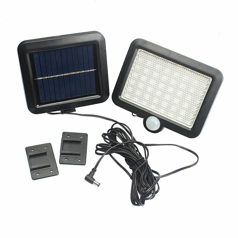 100 leds de energia solar ao ar livre à prova dwaterproof água jardim cerca pátio segurança pir infravermelho sensor movimento luz montado na parede lâmpada noite