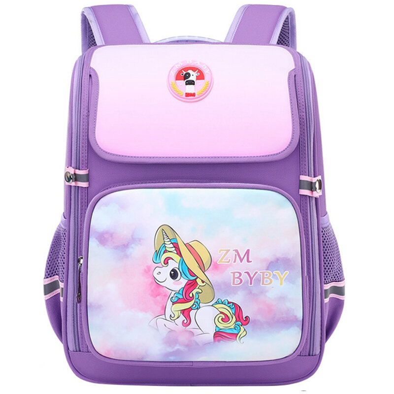 Детские школьные сумки для девочек, рюкзаки с единорогом, милые школьные рюкзаки для мальчиков, ортопедические непромокаемые детские школь...