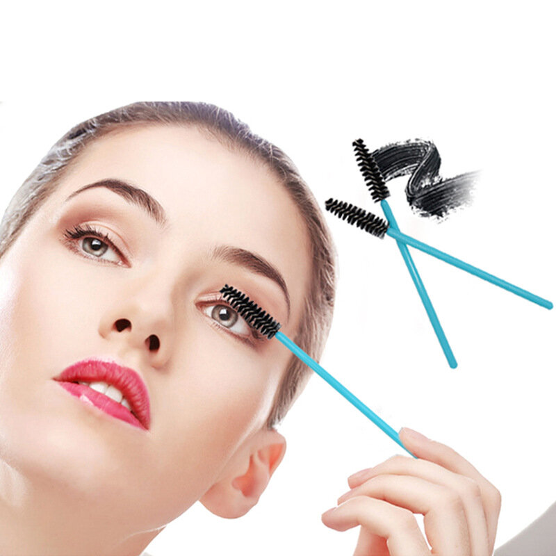 50 pces compõem escovas ferramenta cosmética mascara descartável varinhas aplicador olho cílios escova cosmética maquiagem cilio ferramenta