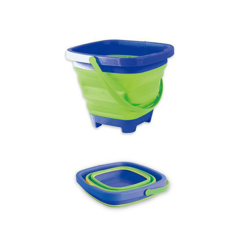Kids Baby Boy And Girls Beach Toy Sets Soft Plastic Folding Bucket Portable Summer Beach Water Toy Telescopic Bucket