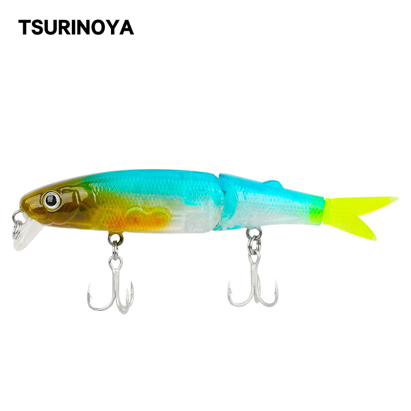 Рыболовная приманка TSURINOYA, двухсекционная, плавающая блесна DW43, 88 см, 7,2 г, глубина 1,2 м, жесткий Воблер для рыбалки