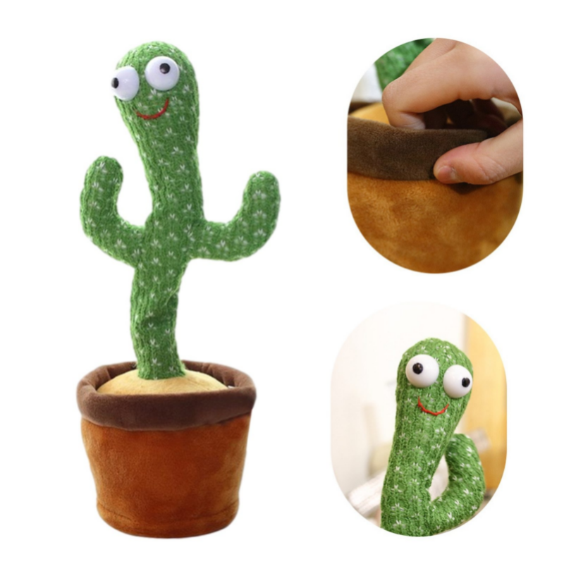 Cactus brinquedo eletrônico de dança 2021, brinquedo de pelúcia com as canções, cactus de dança educativo infantil