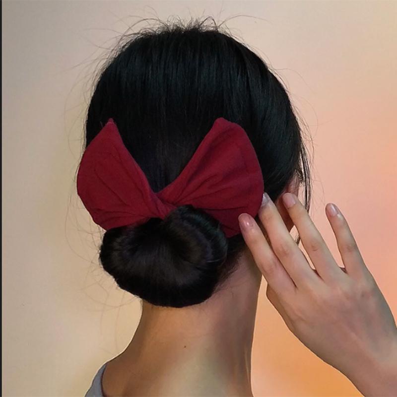 Feeon® Deft Bun Fashion Hair Bands Women Summer Knotted Wire Headband Print Hairpin Braider Maker Easy To Use DIY Accessories