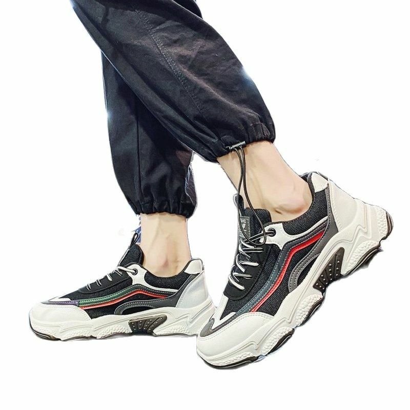 Sapatos masculinos moda de salto baixo masculino casual confortável à moda clássico clunky tênis para homem zapatos de hombre zq0286