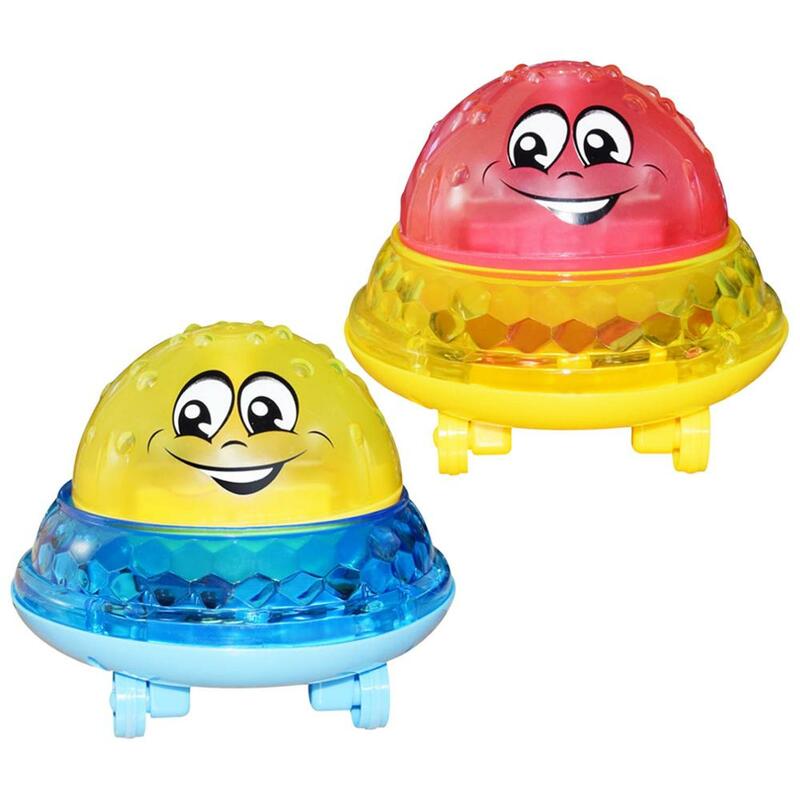 Zabawki do kąpieli Spray lampka wodna obróć z basenem prysznicowym zabawki dla dzieci dla maluszka pływanie Party łazienka LED zabawki podświetlane