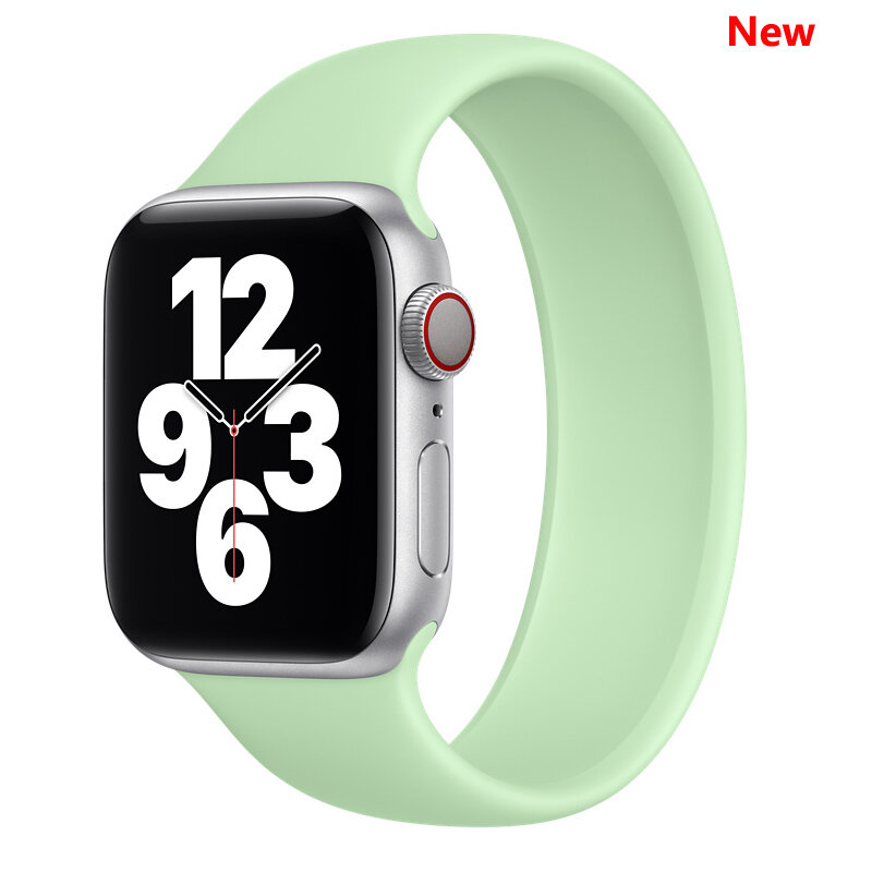 Силиконовый ремешок Solo Loop для apple iwatch series SE 6/5/4/3/2/1 apple watch band 44 мм 42 мм 40 мм 38 мм аксессуары для Apple watch