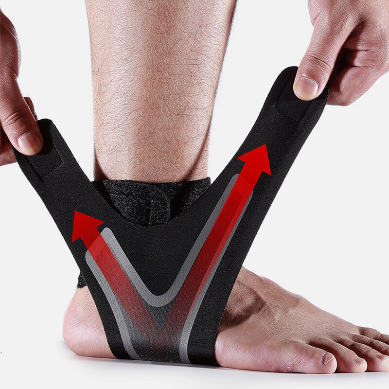 1 pçs esportes tornozelo cinta fitness ginásio tornozelo suporte engrenagem elástica pé pesos envoltórios protetor pernas power weightlifting