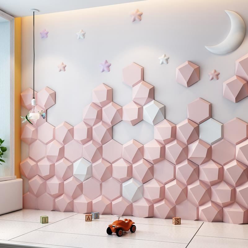Cama 3d cabeceira adesivo de parede auto-adesivo papel de parede quarto tatami decoração de fundo estético cabeça placa cabeceiras cabecero