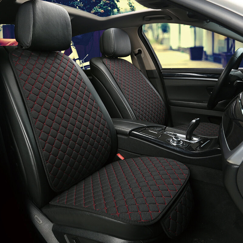 Housse de protection de siège de voiture en lin grande taille, tapis de coussin de siège avant ou arrière pour intérieur de voiture, camion et Van Suv