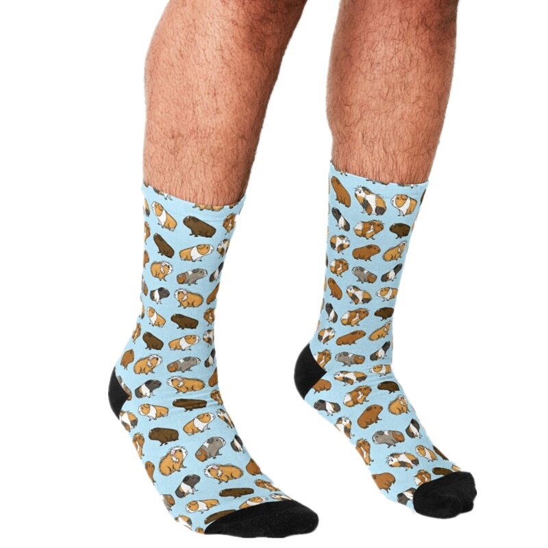 Funny Socks Men harajuku Guinea Pig Procession Printed Socks Happy hip hop Socks For Men Novelty Crew Casual Crazy Socks
