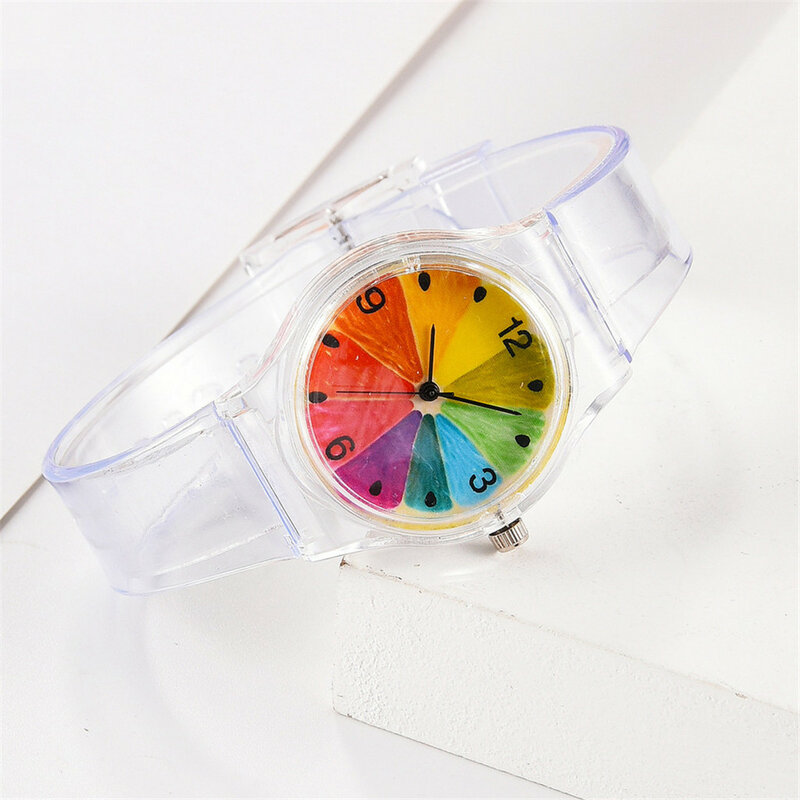 Creative Fruit Pattern Watch Seven Color Silicone Student Sport Electronic Watch Sport Electronic Watches Select Gift for kid Q