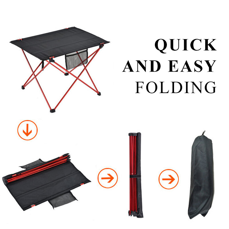 Portable Outdoor Camping Table Foldable Desk Furniture Computer Bed Ultralight Aluminium Hiking Climbing Picnic Folding Tables