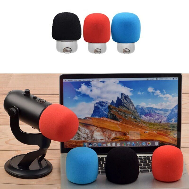 Dustproof Microphone Cover Podcasting Cover Headset Foam Sponge Windscreen Mic Cover Black Soft For Blue Yeti/Yeti Pro Interview