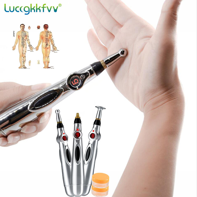 Электронная ручка для иглоукалывания, электрическая ручка для лазерной терапии, лечебного массажа, меридианная энергетическая ручка, инст...