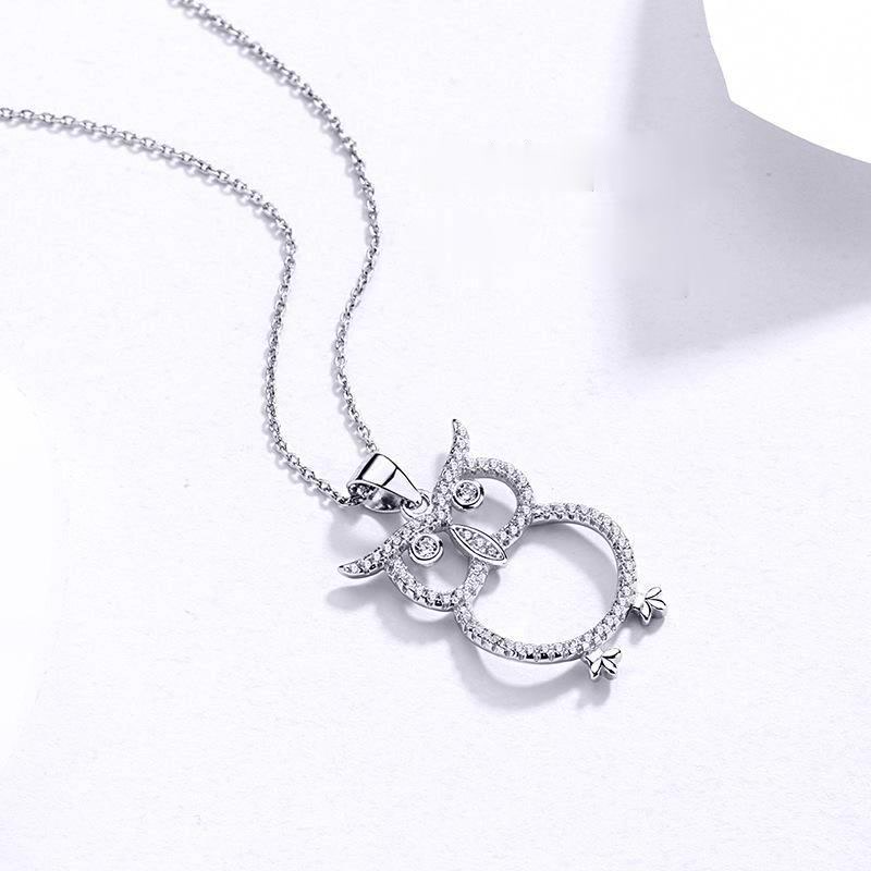 Ожерелье с подвеской SODROV из стерлингового серебра 925 пробы с изображением животных ожерелье с совой ожерелье из стерлингового серебра