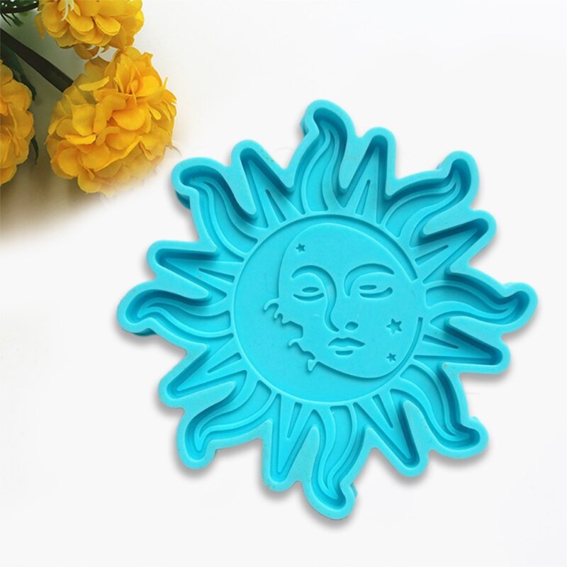 Resin Silicone Molds Sun Moon Coaster Epoxy Molds Resin Casting Molds for Making Coasters DIY Resin Artwork