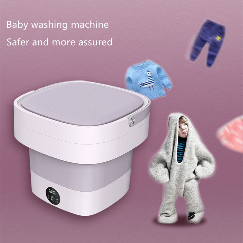 접이식 세탁기 휴대용 아기 세탁기 가정용 미니 살균 세탁 속옷 팬티 양말 공예품