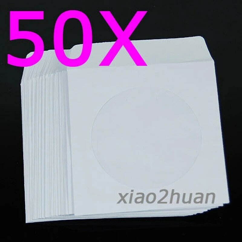 50 sztuk 5 cal papieru CD DVD z klapką skrzynki pokrywa koperty zestaw