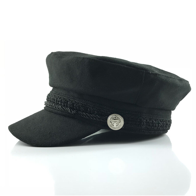 قبعة عسكرية من الصوف ، قبعة رسام بيريه ريترو ، لسان البط ، قبعة بيسبول ، أزياء نسائية ، النسخة الكورية من الربيع والخريف