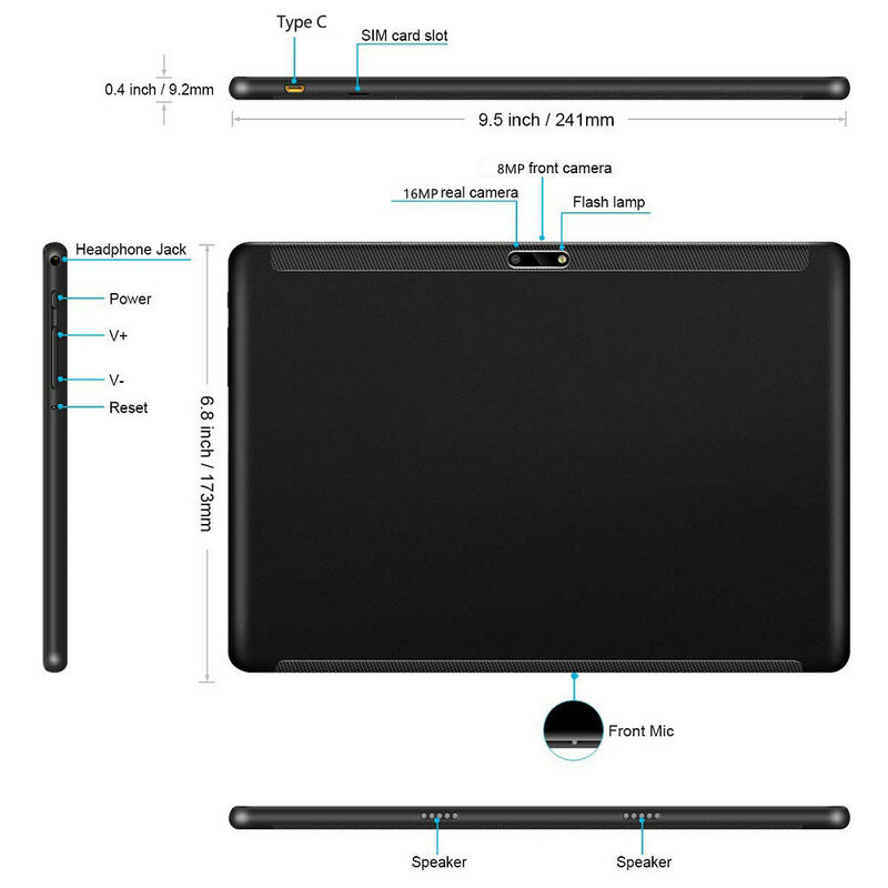 Tableta M30 Pro de 10 pulgadas, Tablet con doble Sim, 10,0 Android, 10 núcleos de RAM, 6GB + ROM, 128GB, gráficos de ordenador portátil para juegos, 4G/5G