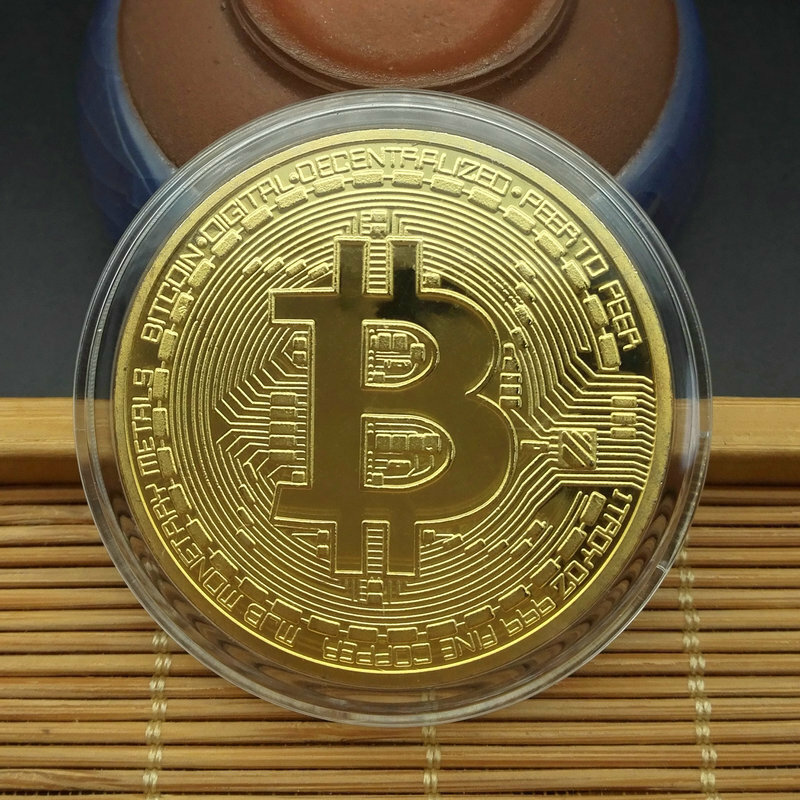 1 pz Souvenir creativo placcato in oro Bitcoin moneta da collezione grande regalo Bit Coin Art Collection moneta commemorativa in oro fisico