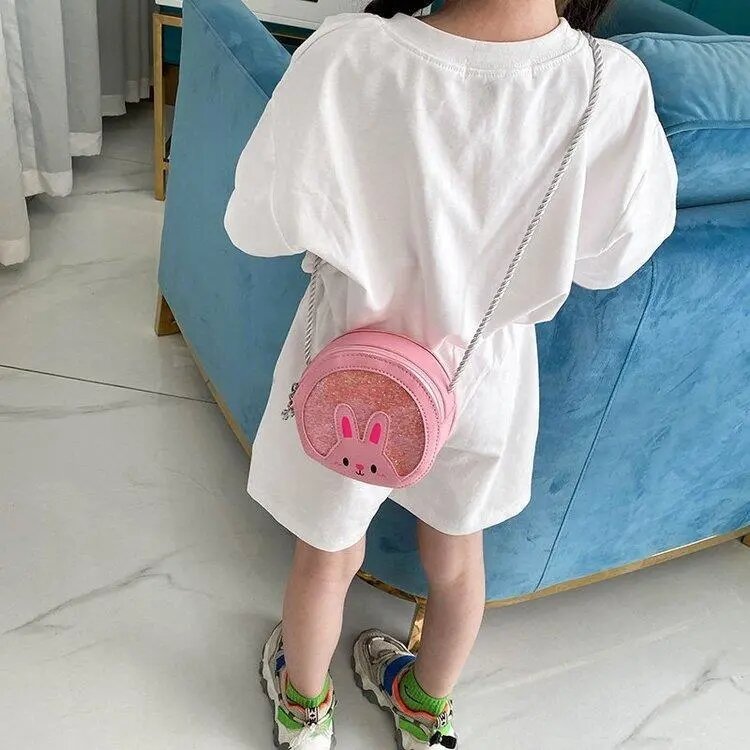 Children's Princess Cute Bag Fashion Children's Cartoon Bag Baby Cute Sequin Accessories Sweet Casual Messenger Bag