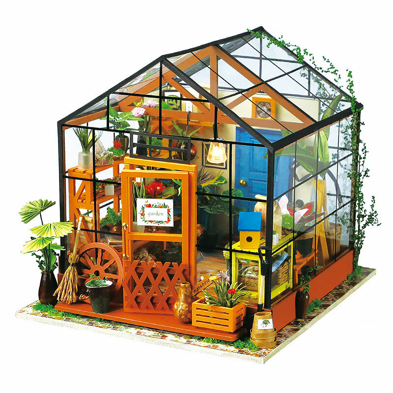 Robotime – Kit de construcción de casa de muñecas en madera para niños, Juguete de construcción para niños, casa de madera en miniatura, escala 1:24, hecho a mano
