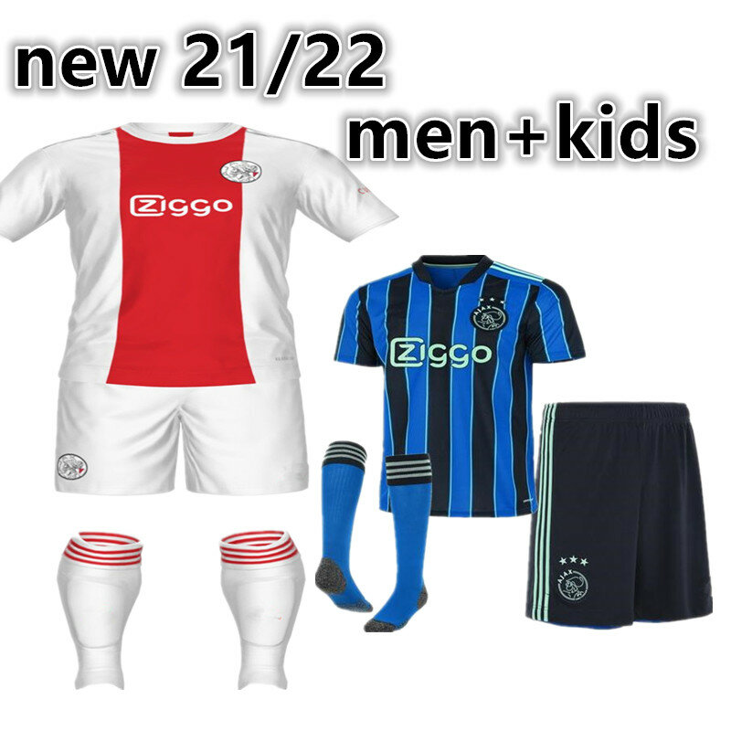 new boy 2021 2022 men kids kit ajaxes home away HALLER TADIC NERES TAGLIAFICO KLAASSEN 21 22 IDRISSI KLAIBER HUNTELAAR socks kit