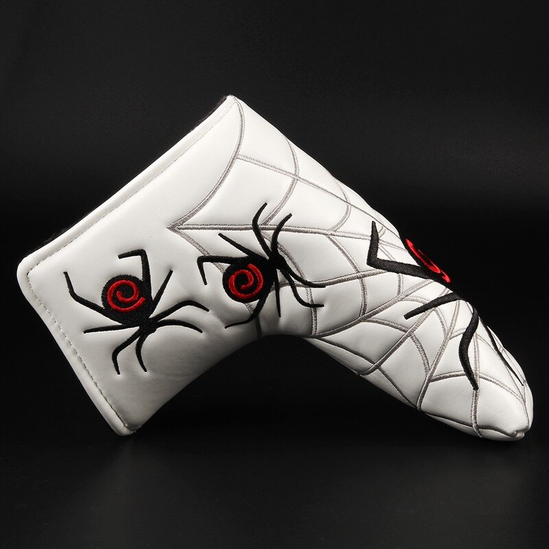 White Black Red Spider Golf Blade Putter Cover HeadCover PU Synthetic Leather Headcovers