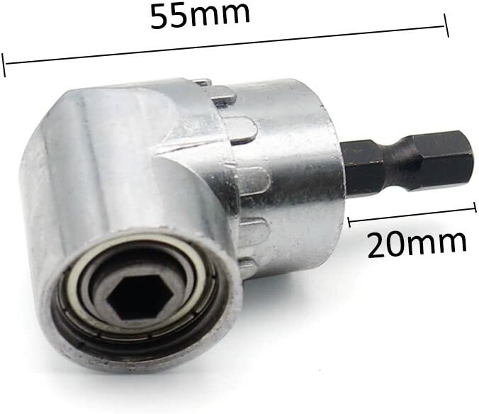 Direito de 105 graus ângulo broca e kit bit eixo flexível extensão chave de fenda bit titular para 1/4 "adaptador soquete magnético