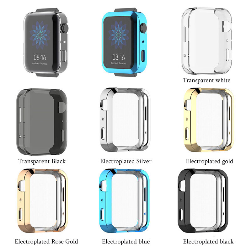 Чехол для часов Xiaomi, чехол для часов 40 мм, полноразмерный защитный чехол, защитная пленка для часов Mi, аксессуары для защиты от падения