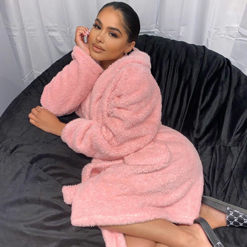여성 목욕 가운 잠옷 두꺼운 따뜻한 가운 겨울 Unisex 유니콘 플러시 잠옷 핑크 귀여운 성인 동물 플란넬 목욕 가운 잠옷