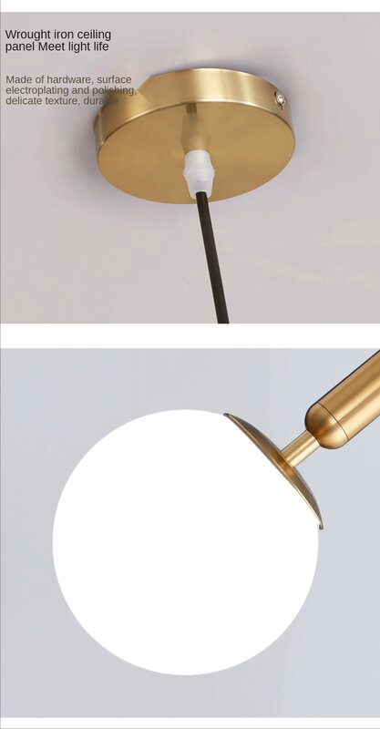 Thpensai-lámpara colgante de globo moderno, luces colgantes para dormitorio, bar, accesorios de iluminación colgantes