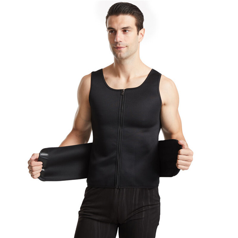 Men Body Shaper Waist Trainer Vest Slimming Shirt Sauna Sweat Shaper Undershirt Plus Size Shapewear Fat Burner Workout Tank Tops