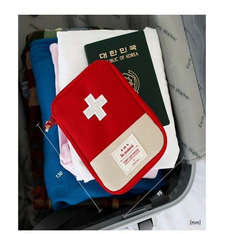 다기능 휴대용 저장 의학 응급 처치 응급 가방, 야외 알약 생존 정리 키트 패키지 여행 액세서리