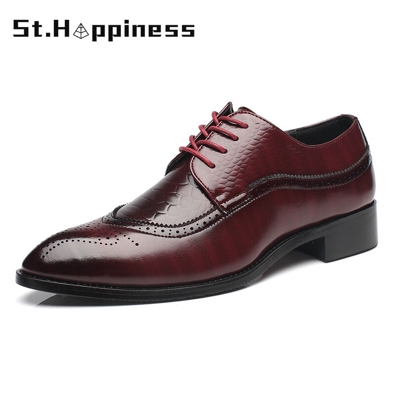 Zapatos Oxford de cuero de moda para hombre, calzado de marca de lujo, para oficina, negocios, de diseño clásico, informales, talla grande 48, 2021