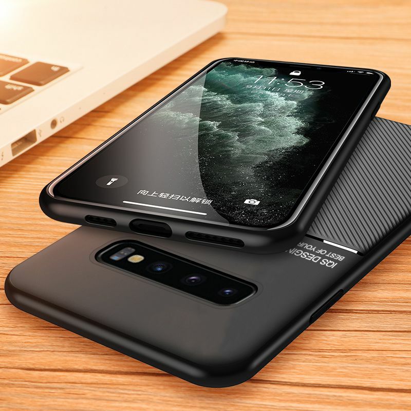 Per Samsung S8 S9 S10 S20 S21 Plus S10E S20 S21 custodia ultra s20 FE striscia satinata per Galaxy Note 8 9 10 20 Plus Cover semplicità
