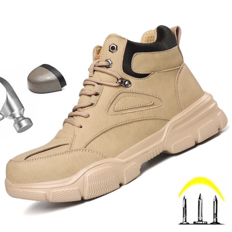 男性用の安全靴,鋼のつま先が付いた作業靴,不滅,冬用の安全性