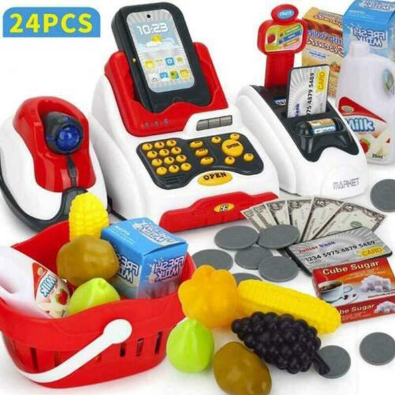 Детский симулятор кассового аппарата, калькулятор, учебный кассовый аппарат, игрушка с имитацией, счетчик для ролевых игр