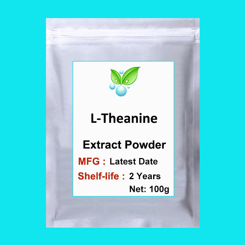 Extracto de l-teanina en polvo, Teanina, l-teanina de grado alimenticio, L Teanina 99% ,100% L de polvo de Teanina, aumento de memoria, relajación