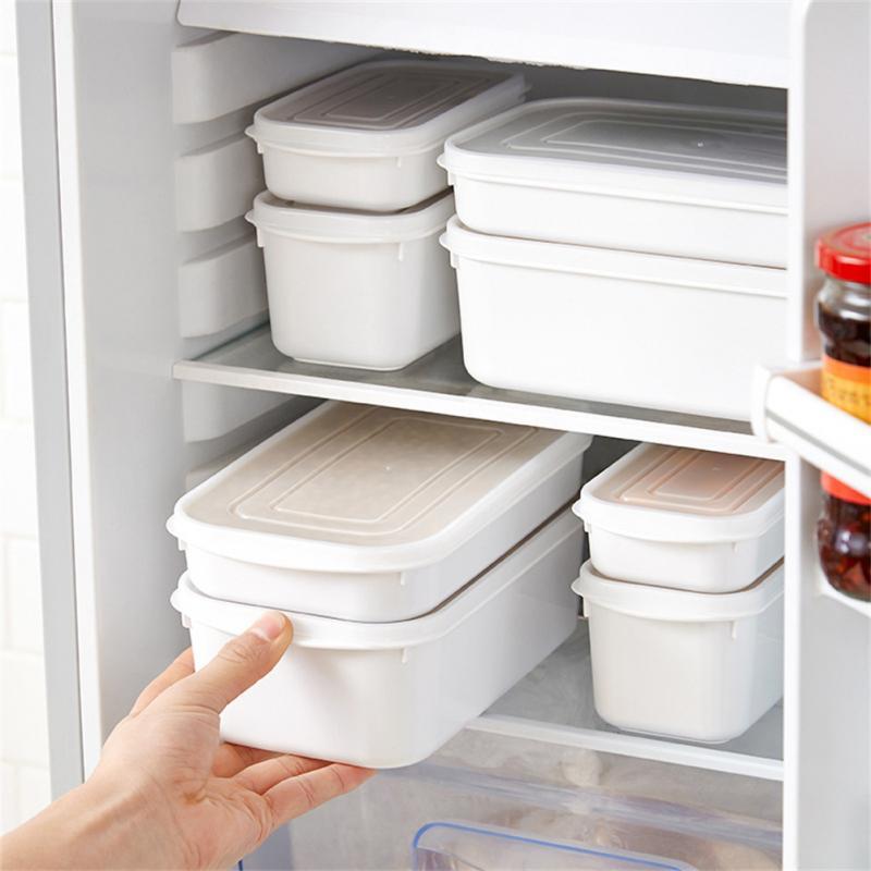 Sellado caja fresca caja de almacenamiento de alimentos refrigerador caja de almacenamiento de alimentos de cocina de grano de sellado caja fresca de alimentos de plástico caja de dumpling