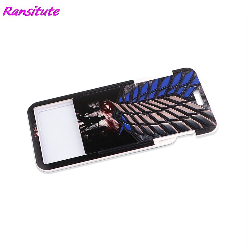 Ransitute R1824 Anime Attack Corps Lanyard Card Holder Student Hanging Neck Mobile Phone Lanyard Badge Subway Access Card Holder