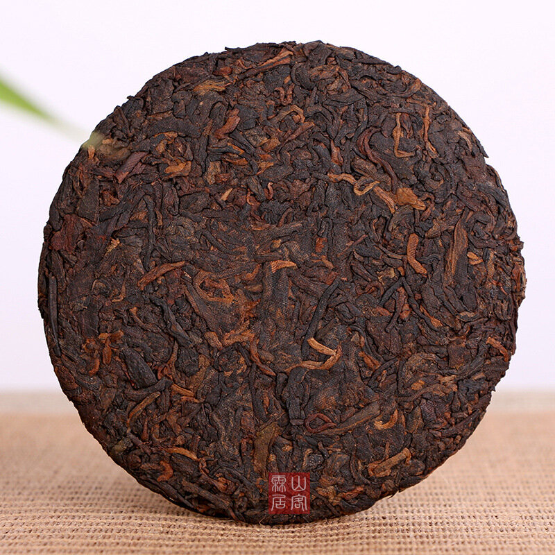 Спелый чай Menghai, чай пуэр с золотыми бутонами, 100 г/торт, древнее дерево, весенний чай, спиртовой и ароматный чай пуэр