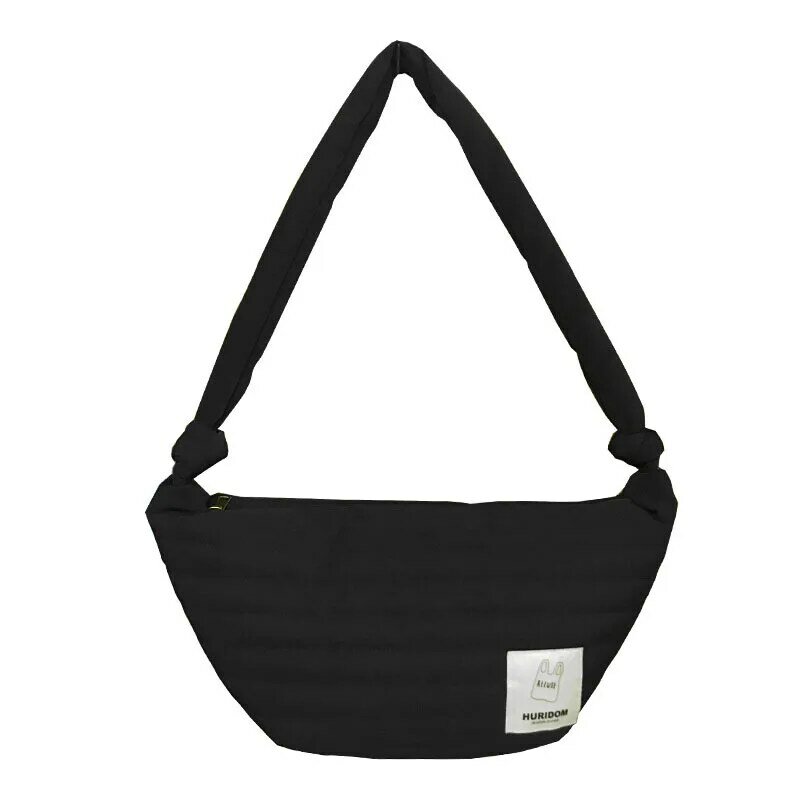만두 모양의 여성 Bag2021 새로운 유행 틈새 방수 가방 메신저 어깨 캐주얼 캔버스 플러스 코튼 가방 여성