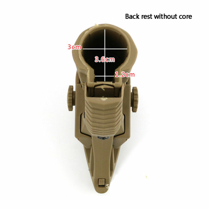 Nylon ajustable extendido Stock para accesorios de Paintball Airsoft AEG M4 Gel Blaster J8 J9 CS Sports negro/Tan