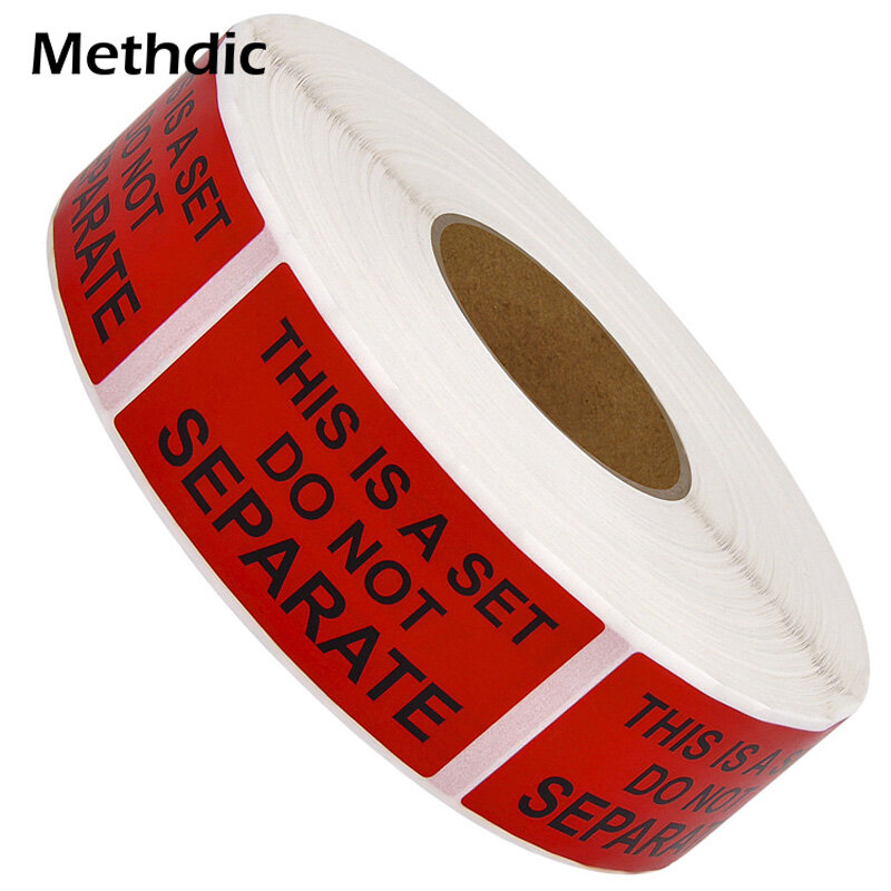 Methdic 1000pcs/roll 1x2inch Self-Adhesive Labels Stickers shipping Moving packing