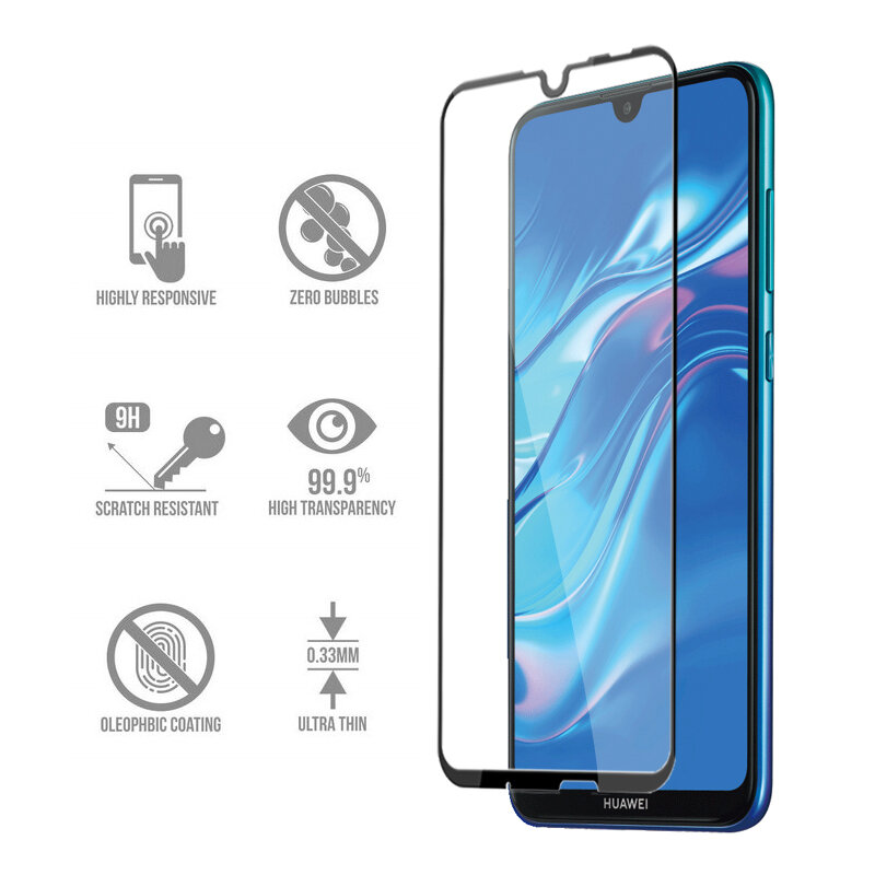 Protecteur d'écran pour Huawei, Film en verre trempé 9D pour modèles P30 Lite P20 Pro P smart Z 2019 Mate 20 30 Lite